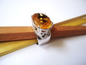 Citrine and Silver Ring