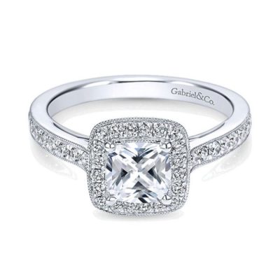 Gabriel Halo Setting Diamond Ring